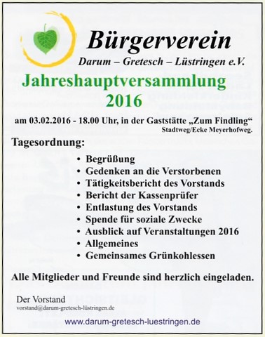 Bürgerverein Darum - Gretesch - Lüstringen